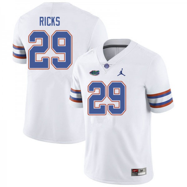 Jordan Brand Men #29 Isaac Ricks Florida Gators College Football Jerseys White